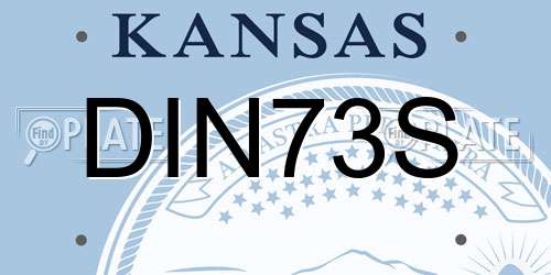 DIN73S Kansas License Plate