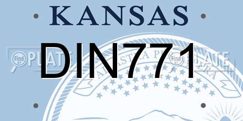 DIN771 Kansas License Plate