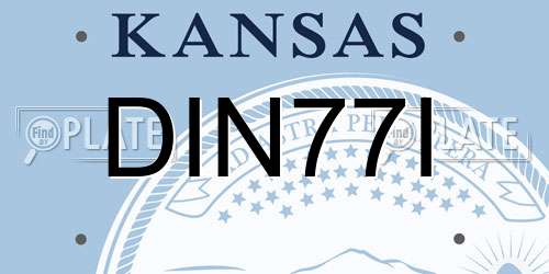 DIN77I Kansas License Plate
