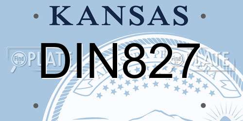 DIN827 Kansas License Plate