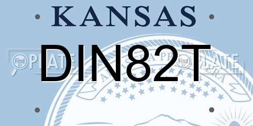 DIN82T Kansas License Plate