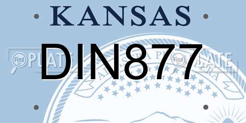 DIN877 Kansas License Plate