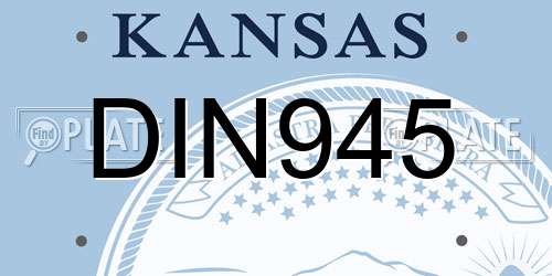 DIN945 Kansas License Plate