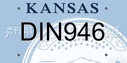 DIN946 Kansas License Plate