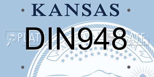 DIN948 Kansas License Plate