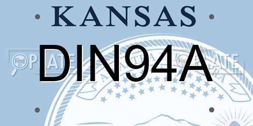 DIN94A Kansas License Plate