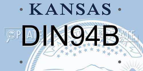 DIN94B Kansas License Plate