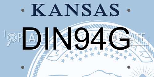 DIN94G Kansas License Plate