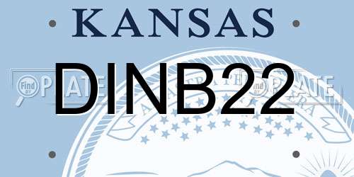 DINB22 Kansas License Plate