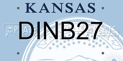 DINB27 Kansas License Plate
