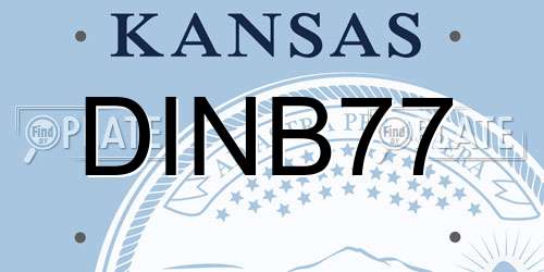 DINB77 Kansas License Plate