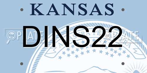 DINS22 Kansas License Plate