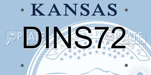 DINS72 Kansas License Plate