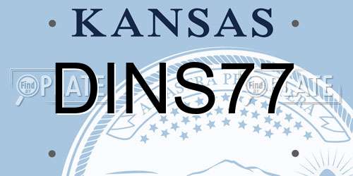 DINS77 Kansas License Plate