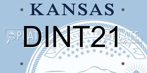 DINT21 Kansas License Plate