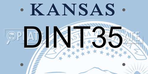 DINT35 Kansas License Plate