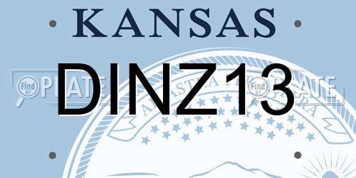 DINZ13 Kansas License Plate