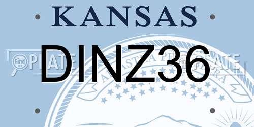 DINZ36 Kansas License Plate