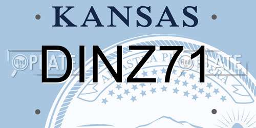 DINZ71 Kansas License Plate