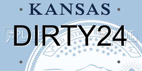 DIRTY24 Kansas License Plate