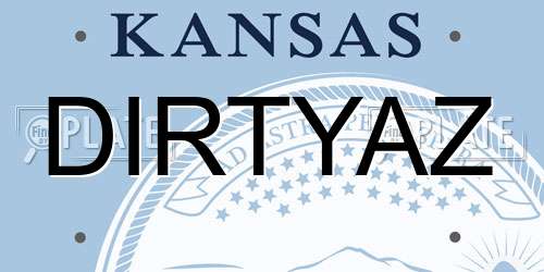 DIRTYAZ Kansas License Plate