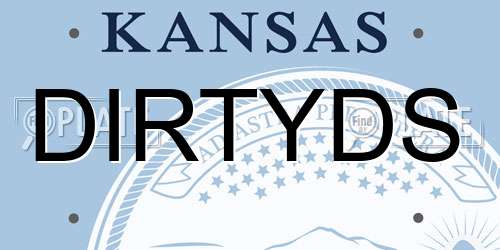 DIRTYDS Kansas License Plate