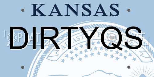 DIRTYQS Kansas License Plate