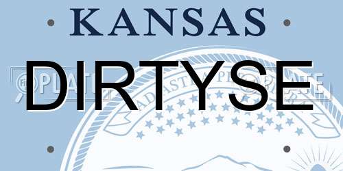 DIRTYSE Kansas License Plate