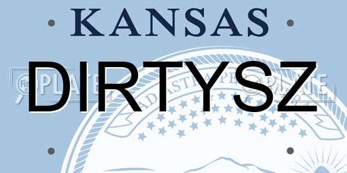 DIRTYSZ Kansas License Plate