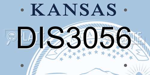 DIS3056 Kansas License Plate