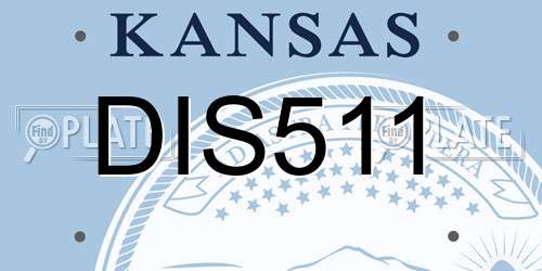 DIS511 Kansas License Plate