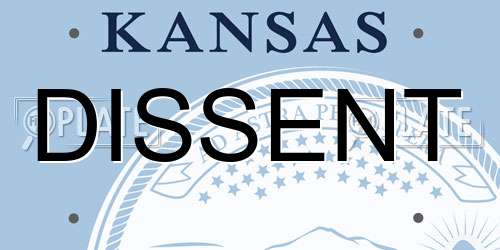 DISSENT Kansas License Plate