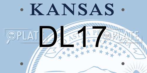 DL17 Kansas License Plate