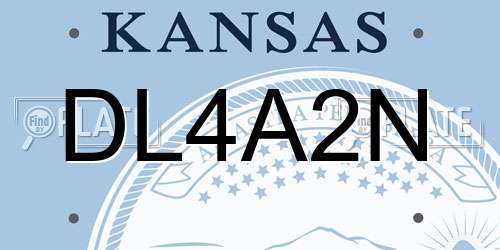 DL4A2N Kansas License Plate