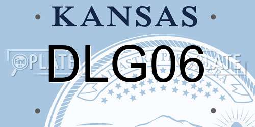DLG06 Kansas License Plate