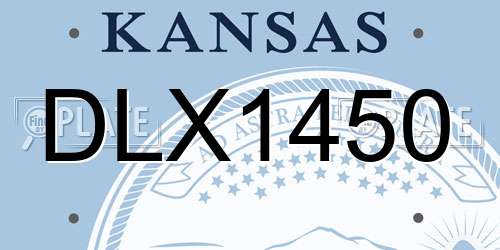 DLX1450 Kansas License Plate