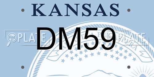 DM59 Kansas License Plate