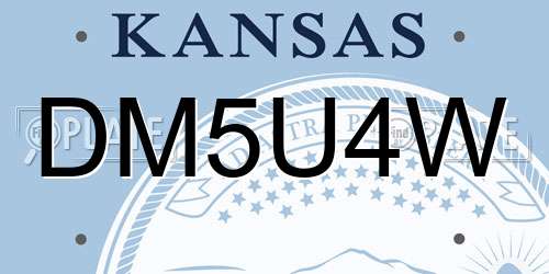 DM5U4W Kansas License Plate