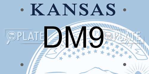 DM9 Kansas License Plate