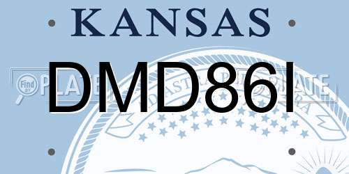 DMD86I Kansas License Plate