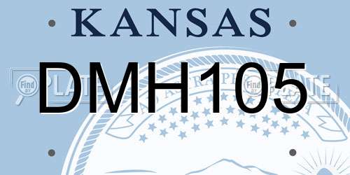 DMH105 Kansas License Plate