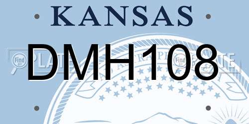 DMH108 Kansas License Plate