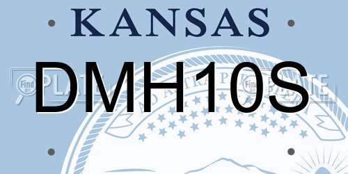 DMH10S Kansas License Plate