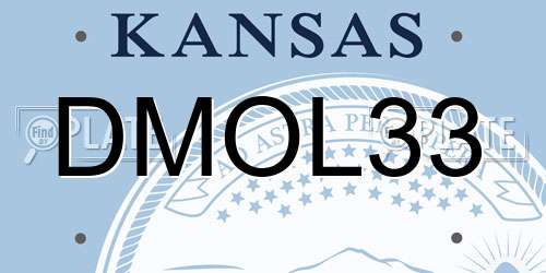 DMOL33 Kansas License Plate