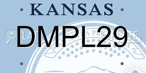 DMPL29 Kansas License Plate
