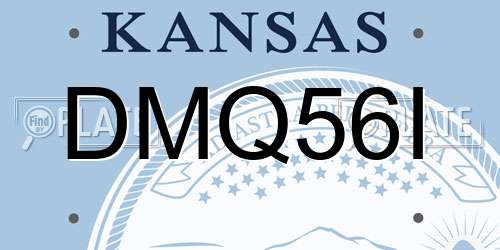 DMQ56I Kansas License Plate