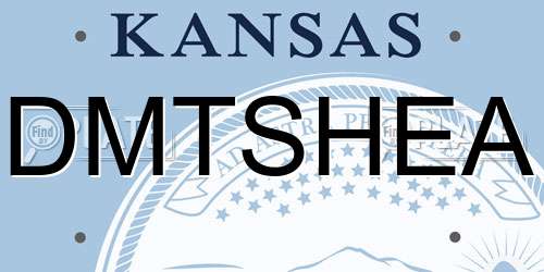 DMTSHEA Kansas License Plate