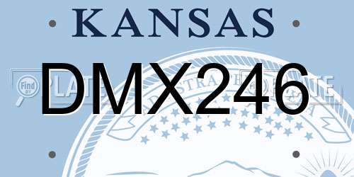 DMX246 Kansas License Plate
