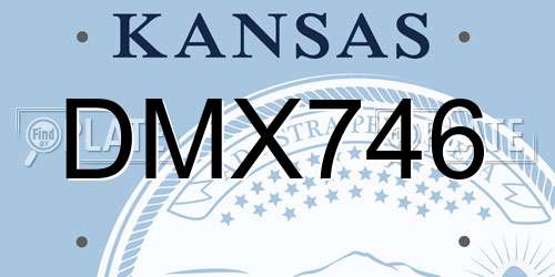 DMX746 Kansas License Plate