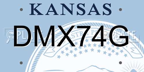 DMX74G Kansas License Plate